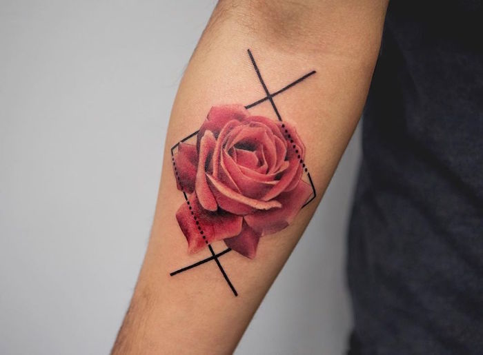 tatouage de rose 